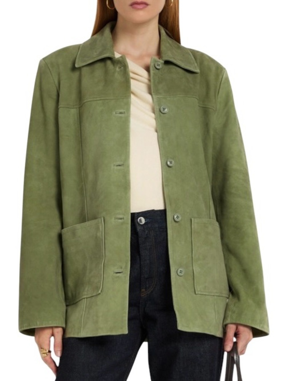 Reformation Veda Lincoln Suede Shirt Jacket